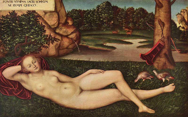 Lucas Cranach Ruhende Quellnymphe